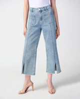 CULOTTE JEAN WITH EMBELLISHED SEAM